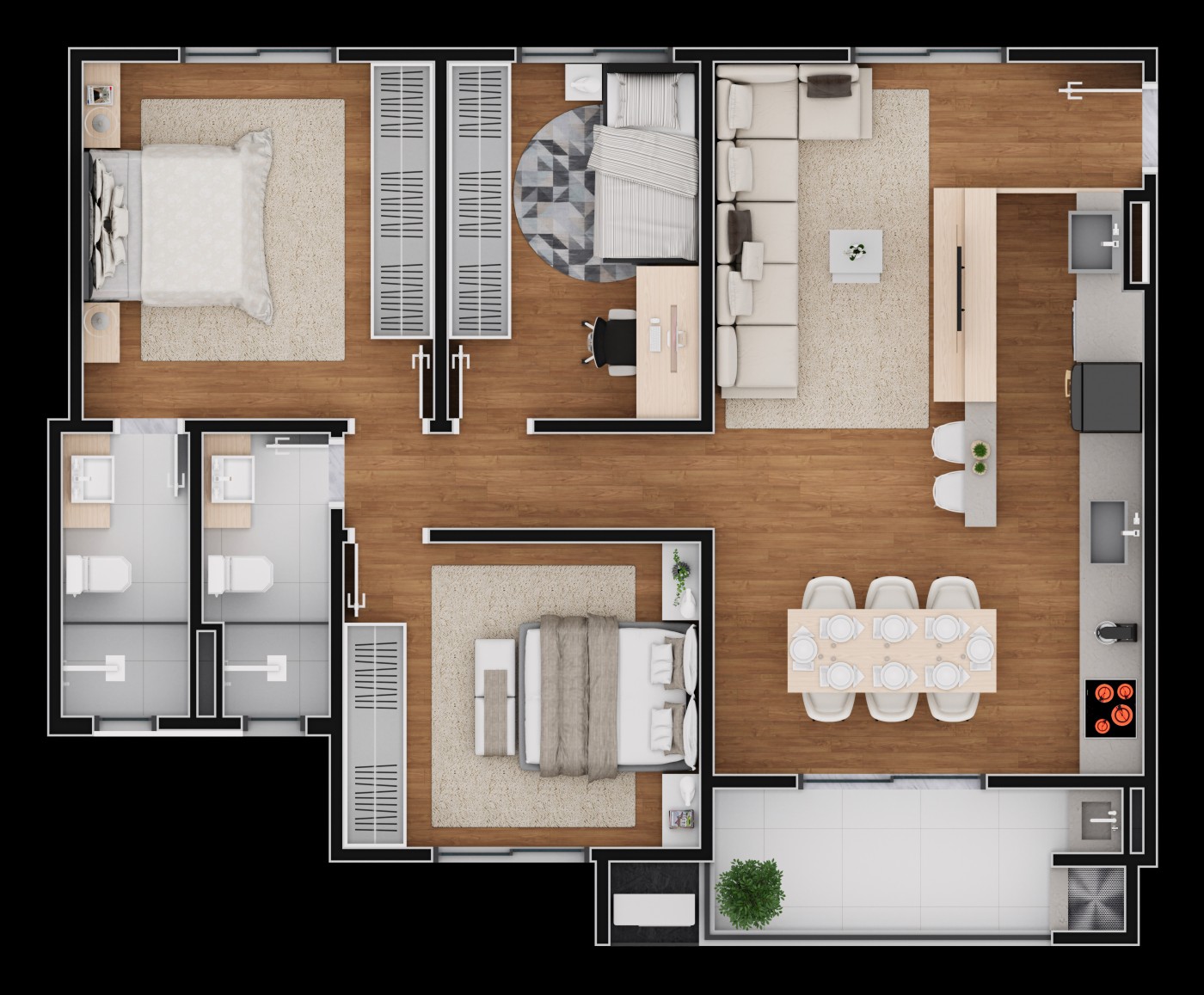 Apartamento, 3 quartos - Foto 9